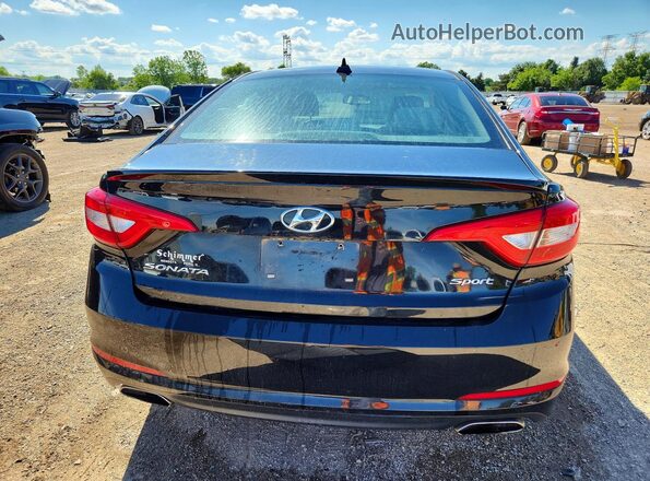 5NPE34AF3HH486695 2017 HYUNDAI SONATA Black Rear view