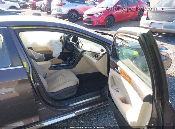 5NPE34AF3HH511482 2017 HYUNDAI SONATA Brown წინა სალონის ხედი