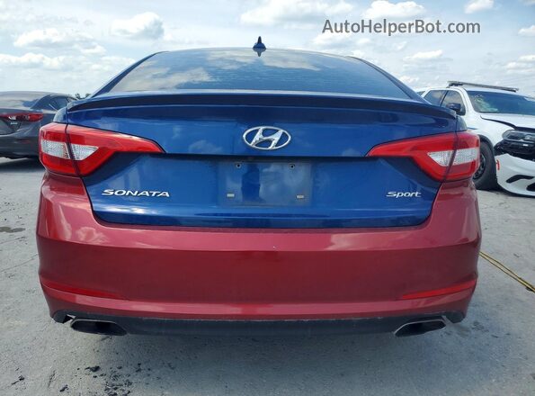 5NPE34AF3HH538567 2017 HYUNDAI SONATA Blue Rear view