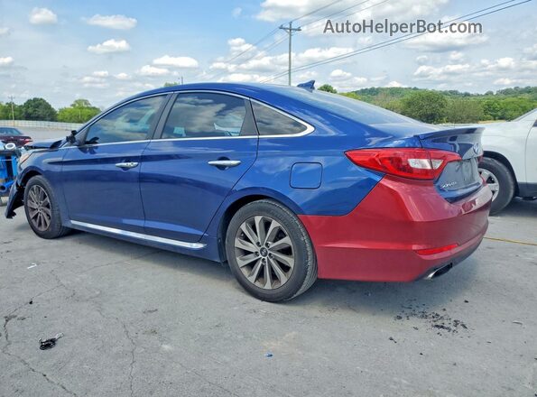 5NPE34AF3HH538567 2017 HYUNDAI SONATA Blue Rear left