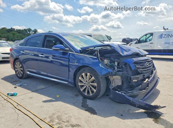 5NPE34AF3HH538567 2017 HYUNDAI SONATA Blue Front right