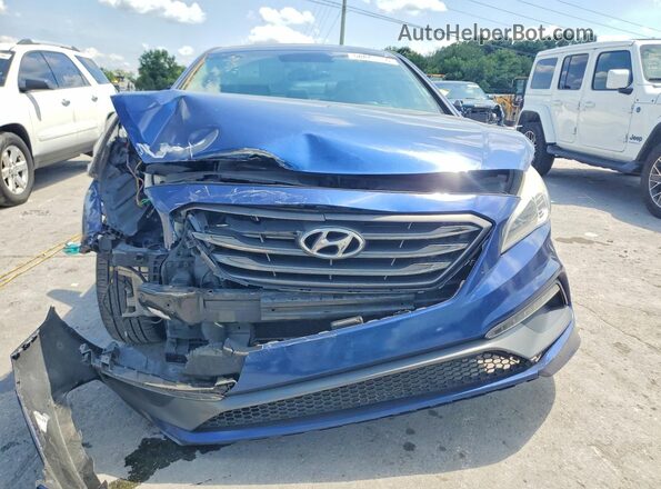 5NPE34AF3HH538567 2017 HYUNDAI SONATA Blue Front view