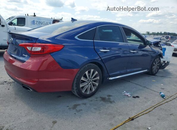 5NPE34AF3HH538567 2017 HYUNDAI SONATA Blue Rear right