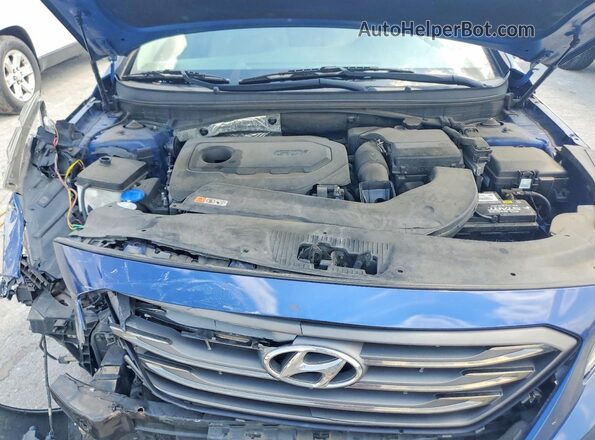 5NPE34AF3HH538567 2017 HYUNDAI SONATA Blue Rear interior view