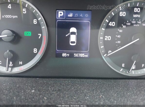 5NPE34AF3HH553473 2017 HYUNDAI SONATA White Widok wnętrza z tyłu
