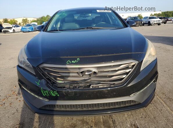 5NPE34AF3HH555370 2017 HYUNDAI SONATA Black Widok z przodu