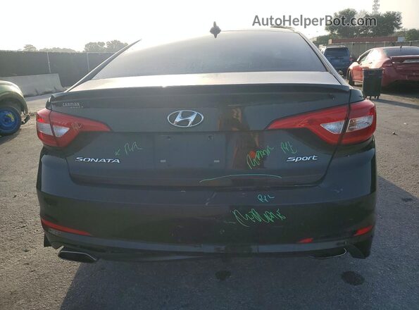 5NPE34AF3HH555370 2017 HYUNDAI SONATA Black Widok z tyłu