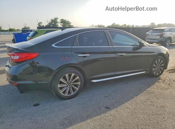 5NPE34AF3HH555370 2017 HYUNDAI SONATA Black Tył prawy