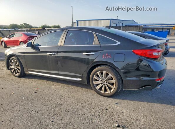5NPE34AF3HH555370 2017 HYUNDAI SONATA Black Tył lewy
