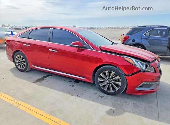 5NPE34AF3HH581225 2017 HYUNDAI SONATA Red Przód prawy