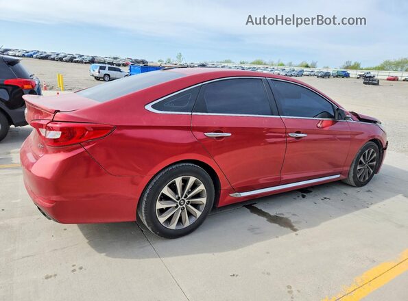 5NPE34AF3HH581225 2017 HYUNDAI SONATA Red Tył prawy