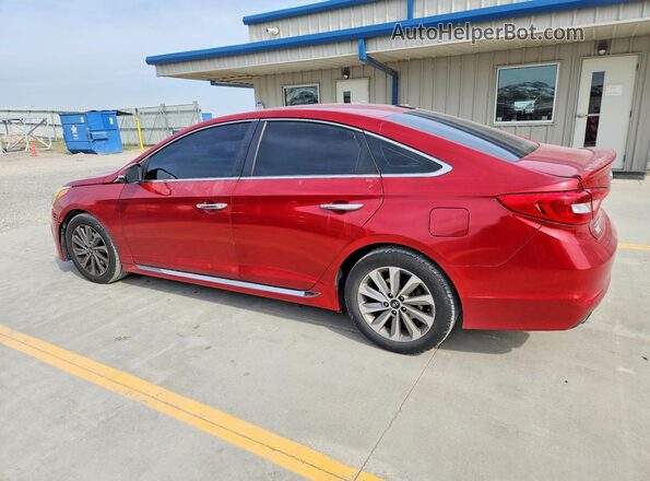 5NPE34AF3HH581225 2017 HYUNDAI SONATA Red Tył lewy