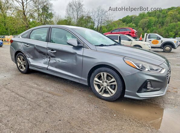 5NPE34AF3JH635600 2018 HYUNDAI SONATA Gray Передня права чверть