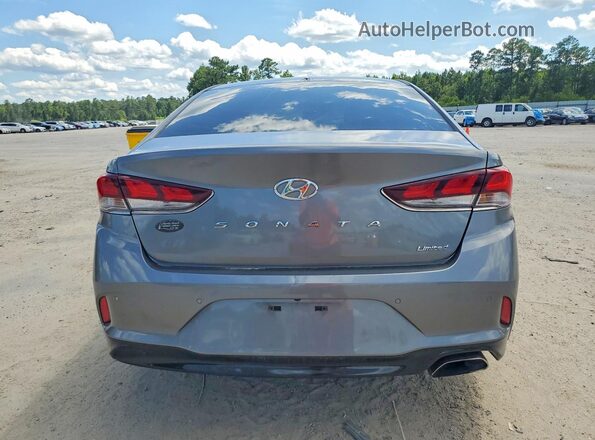5NPE34AF3JH643941 2018 HYUNDAI SONATA Gray Вид ззаду