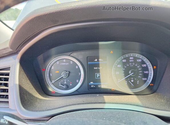 5NPE34AF3JH643941 2018 HYUNDAI SONATA Gray Вид щитка приладів