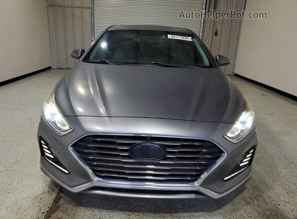 5NPE34AF3JH656673 2018 HYUNDAI SONATA Gray Вид спереду