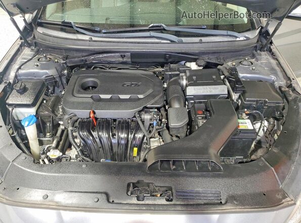 5NPE34AF3JH656673 2018 HYUNDAI SONATA Gray Вид задньої частини салону