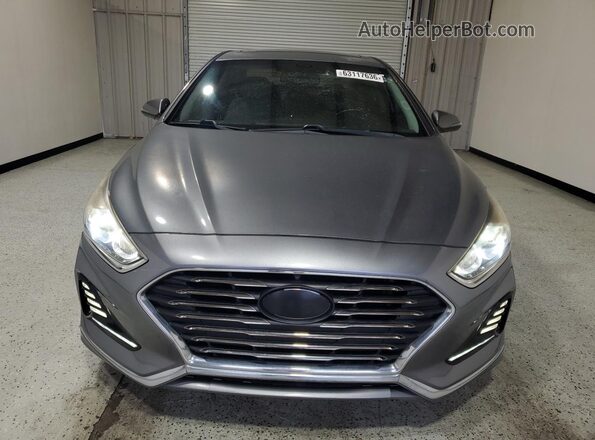5NPE34AF3JH656673 2018 HYUNDAI SONATA Gray Вид наклейки з VIN-кодом