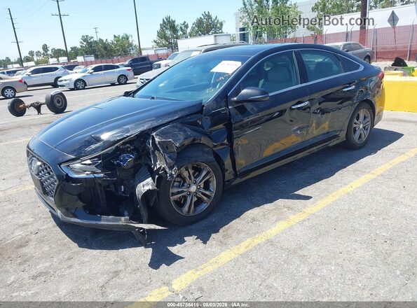 5NPE34AF3JH701997 2018 HYUNDAI SONATA Black Front left