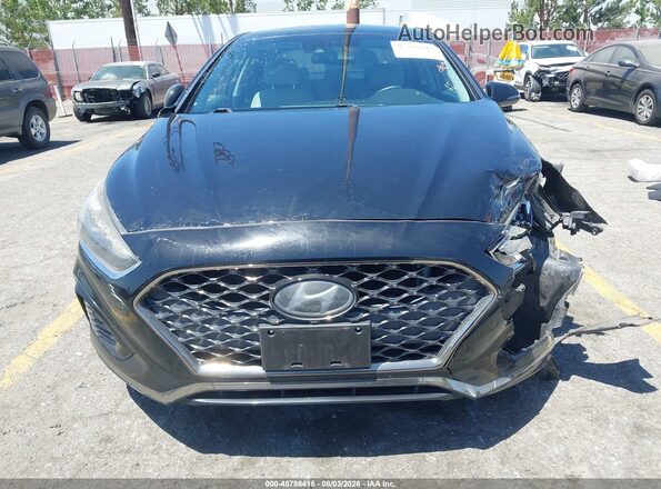 5NPE34AF3JH701997 2018 HYUNDAI SONATA Black Front view