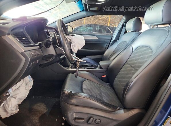 5NPE34AF3KH799477 2019 HYUNDAI SONATA Blue წინა სალონის ხედი