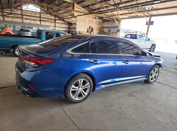 5NPE34AF3KH799477 2019 HYUNDAI SONATA Blue უკანა მარჯვენა