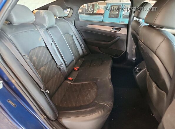 5NPE34AF3KH799477 2019 HYUNDAI SONATA Blue უკანა სავარძლების ხედი