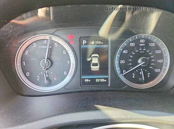 5NPE34AF3KH814561 2019 HYUNDAI SONATA Белый Вид щитка приборов