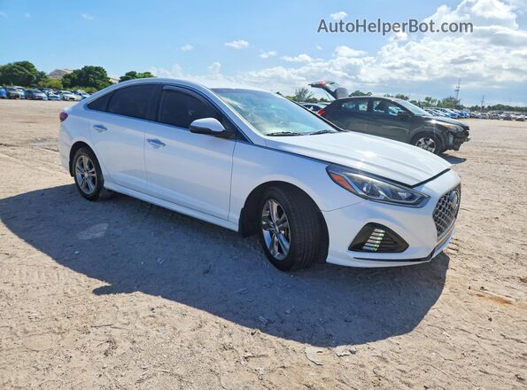 5NPE34AF3KH814561 2019 HYUNDAI SONATA Белый Передняя правая четверть