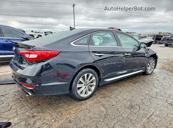 5NPE34AF4GH369318 2016 HYUNDAI SONATA Black Tył prawy