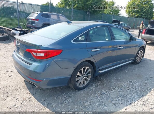 5NPE34AF4GH380027 2016 HYUNDAI SONATA Light Blue Tył prawy