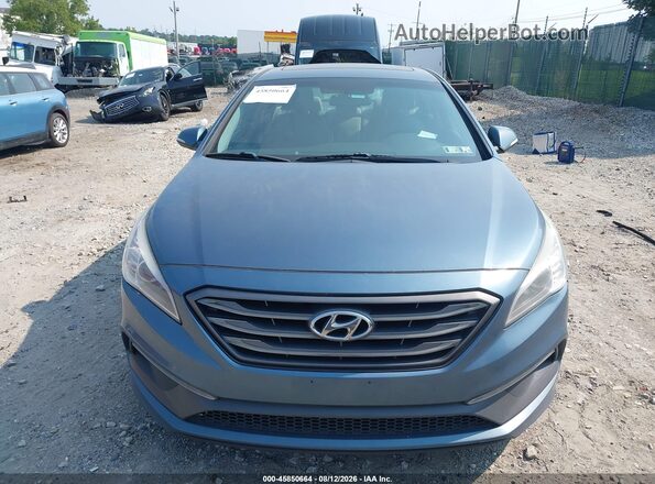 5NPE34AF4GH380027 2016 HYUNDAI SONATA Light Blue Widok zestawu wskaźników