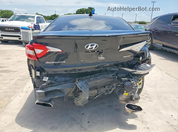 5NPE34AF4GH380335 2016 HYUNDAI SONATA Black Rear view
