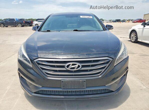 5NPE34AF4GH380335 2016 HYUNDAI SONATA Black Front view