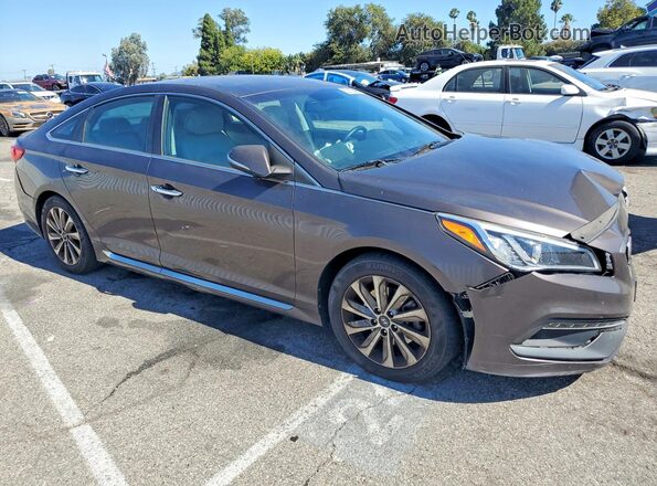 5NPE34AF4GH393330 2016 HYUNDAI SONATA Gray Delantero derecho