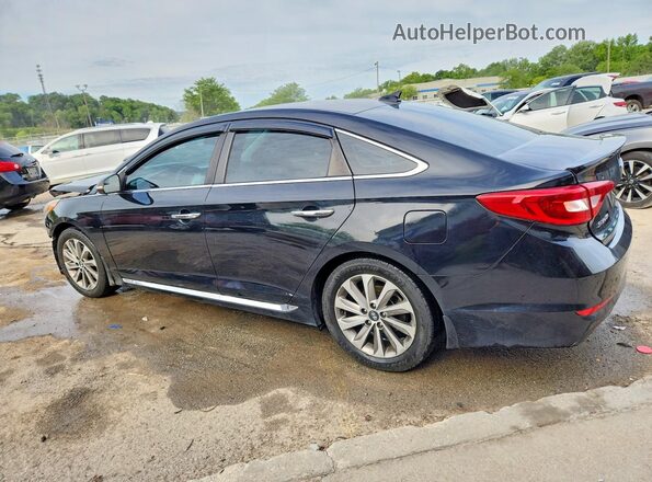 5NPE34AF4GH394364 2016 HYUNDAI SONATA Black Trasero izquierdo