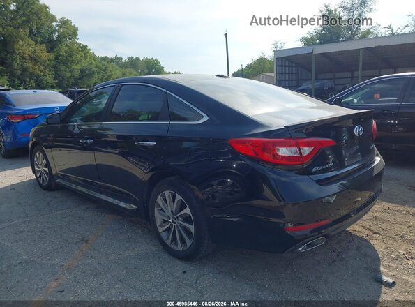 5NPE34AF4GH433597 2016 HYUNDAI SONATA Черный Задняя левая четверть