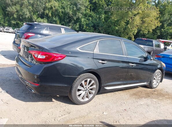 5NPE34AF4GH433597 2016 HYUNDAI SONATA Черный Вид задней части салона