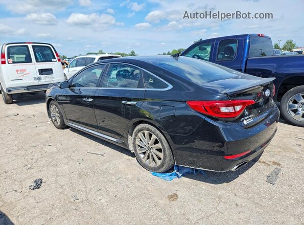 5NPE34AF4HH449574 2017 HYUNDAI SONATA Черный Задняя левая четверть