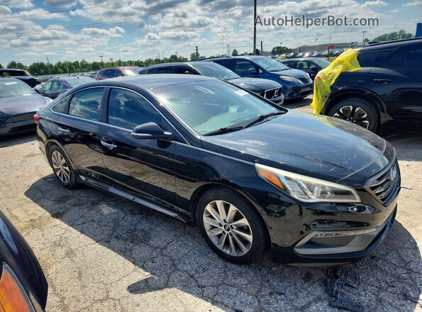 5NPE34AF4HH449574 2017 HYUNDAI SONATA Черный Передняя правая четверть