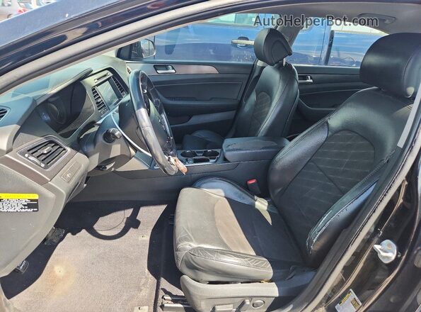 5NPE34AF4HH449574 2017 HYUNDAI SONATA Черный Вид салона спереди