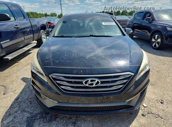 5NPE34AF4HH449574 2017 HYUNDAI SONATA Черный Вид спереди