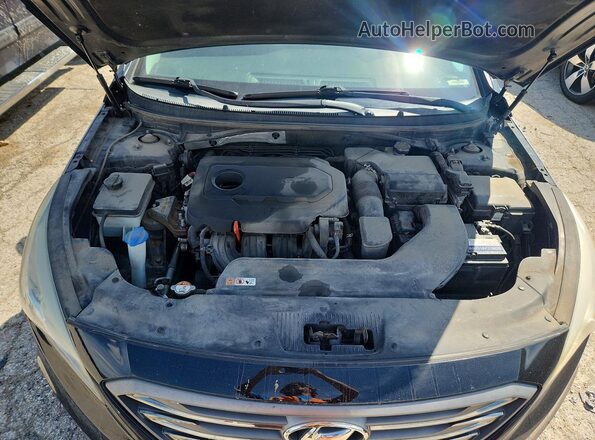 5NPE34AF4HH449574 2017 HYUNDAI SONATA Черный Вид задней части салона