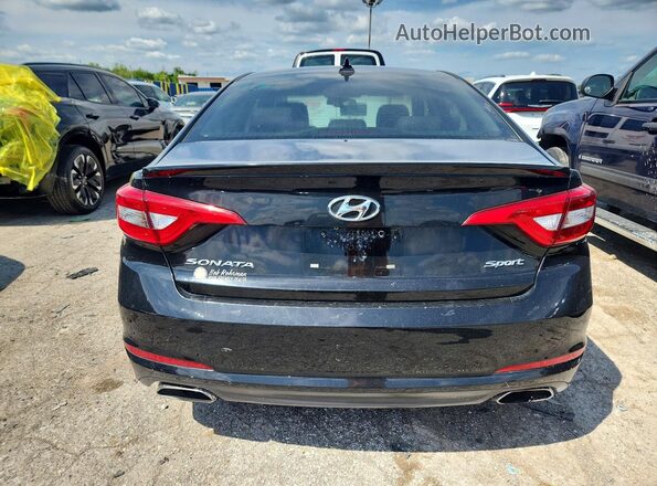 5NPE34AF4HH449574 2017 HYUNDAI SONATA Черный Вид сзади