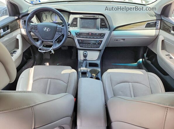 5NPE34AF4HH499987 2017 HYUNDAI SONATA Silver Առջևի վահանակի տեսք