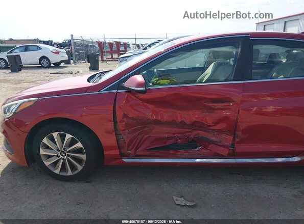 5NPE34AF4HH521101 2017 HYUNDAI SONATA Red წინა ხედი