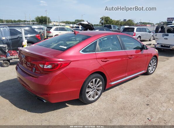 5NPE34AF4HH521101 2017 HYUNDAI SONATA Red უკანა მარჯვენა