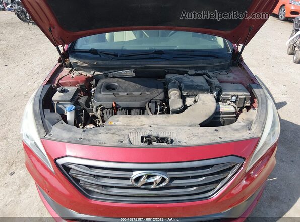 5NPE34AF4HH521101 2017 HYUNDAI SONATA Red უკანა ხედი