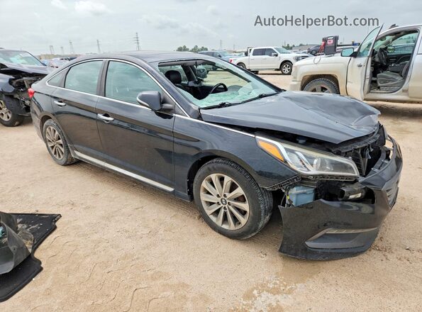 5NPE34AF4HH528582 2017 HYUNDAI SONATA Black Front right