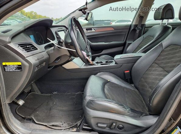 5NPE34AF4HH528582 2017 HYUNDAI SONATA Black Front interior view